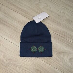 Air Jordan x CLOT Beanie Mens Knit Navy Blue Utility Streetwear Hype NEW Gifts